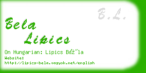 bela lipics business card